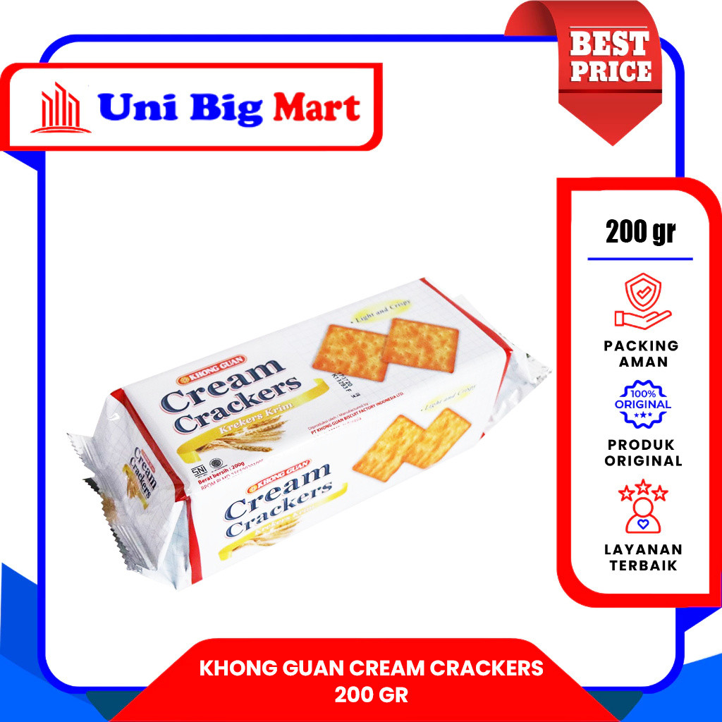 KHONG GUAN CREAM CRACKERS GABIN GABEN - 200 gr