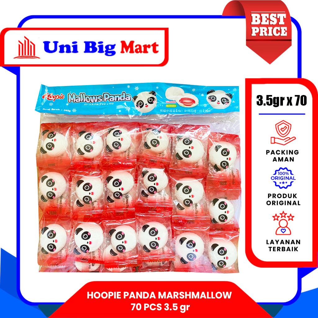 HOOPIE MARSHMALLOW MARSHMELLOW PANDA BULAT - (70 pcs x 3.5 gr)