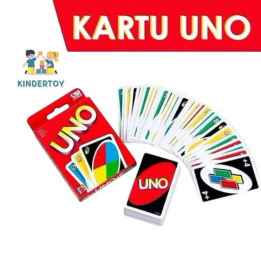 kartu permainan keluarga // famili game // kartu uno merah unggu // permainan keluarga  permainan ba
