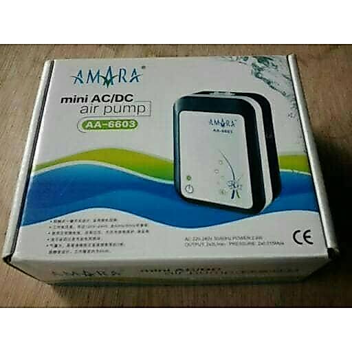 POMPA GELEMBUNG UDARA AERATOR AC DC AMARA AA 6603 AQUARIUM KOLAM IKAN