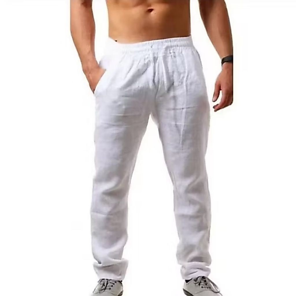 Celana Pria linen pria slimfit celana panjang pria katun linen casual