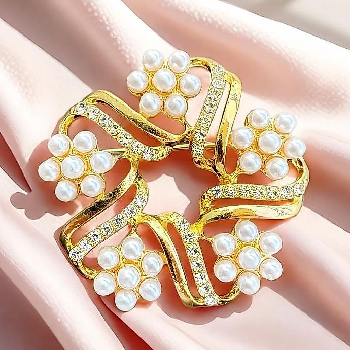 Bros mutiara cantik bros hijab mutiara lingkaran aesthetic bros aksesories hijab bros hijab dada mut
