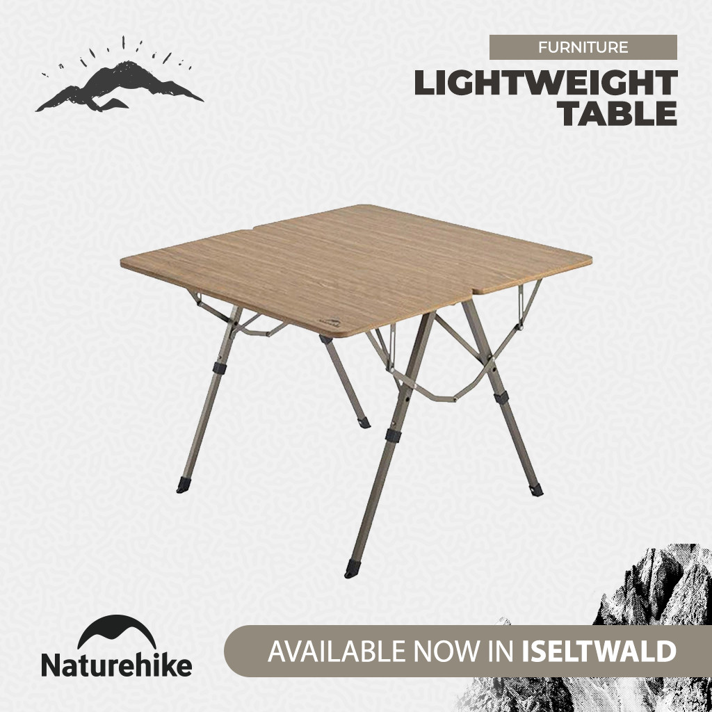 MEJA LIPAT CAMPING KAYU  NATUREHIKE CNH22JU054 LIGHTWEIGHT TABLE