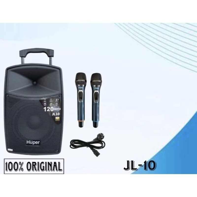 Huper JL10 Speaker Portable Wireless System Aktif 10- inch Huper JL 10