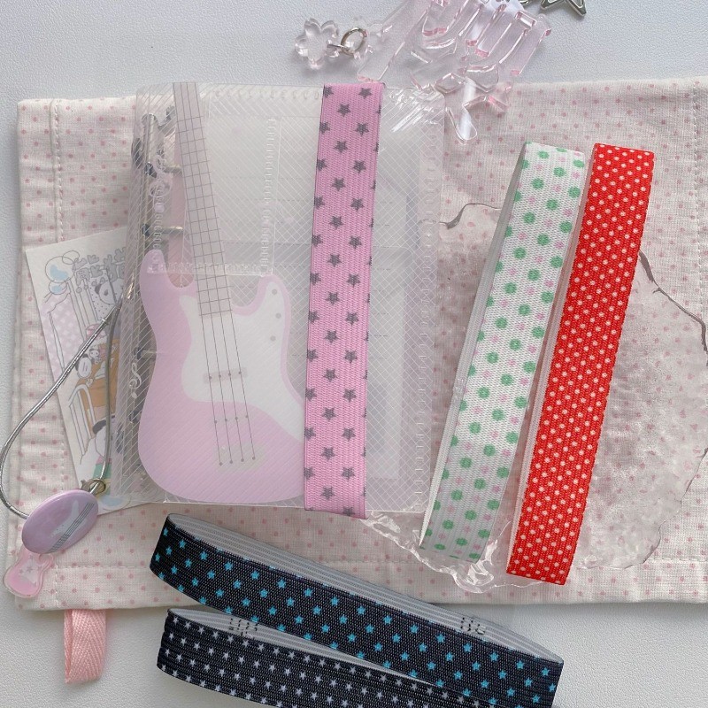 

Japan Retro Polka Dot Elastic Band for M5 Loose-leaf Notebook Journal Scrapbook Card Collection Book Anti-bursting Fixing Rope