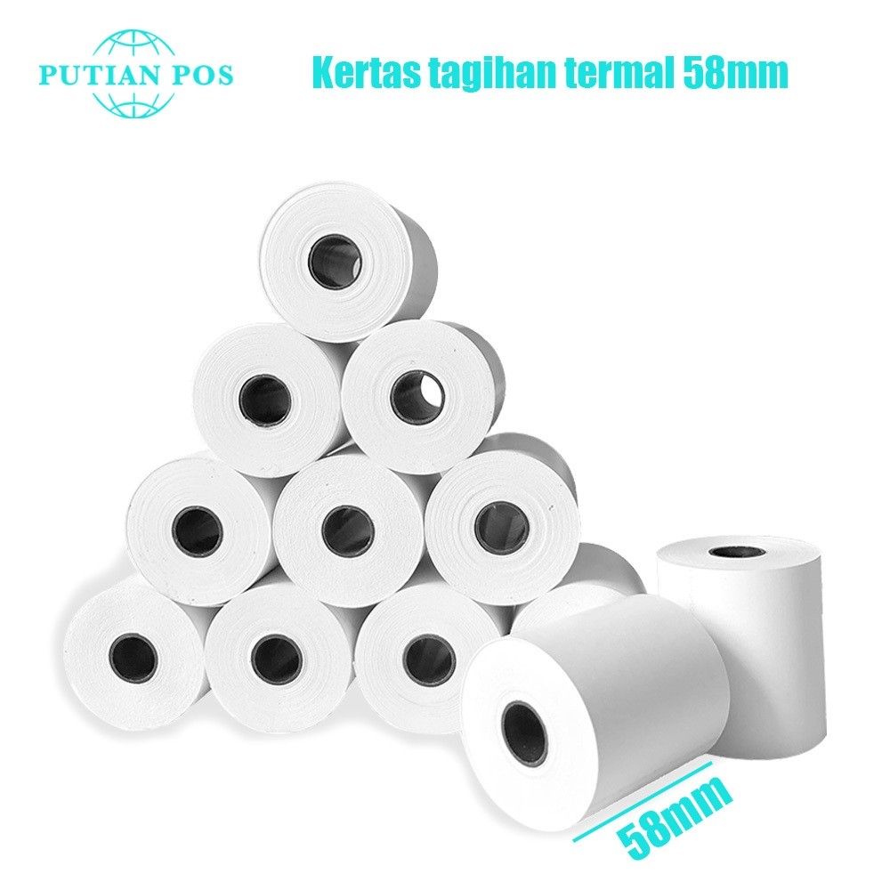 

PUTIAN POSThermal Paper Roll 57×40 Thermal Printer Special Paper 10 rolls/20 rolls/30 rolls/40 rolls
