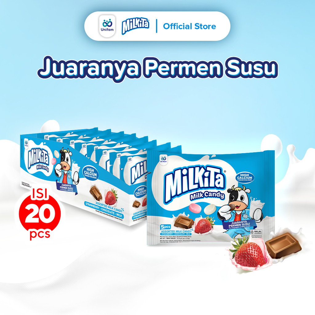 

1 Box Milkita Permen Susu Pocket (1 Box isi 20 Pack)
