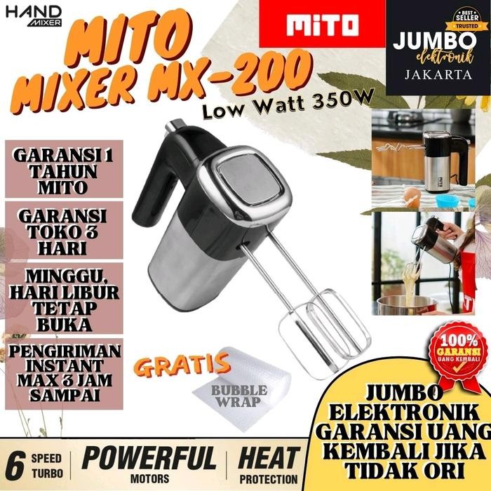 [ORIGINAL MITO 100%] Mixer Mito MX200 Mixer Mitochiba MX200 Mito Hand Mixer MX 200 350 Watt | Mito M