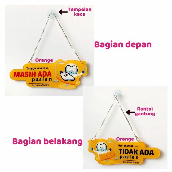 

Sign Board ADA PASIEN Klinik Gigi Dental Aksesoris Karakter Tooth Gigi - Soft Pink