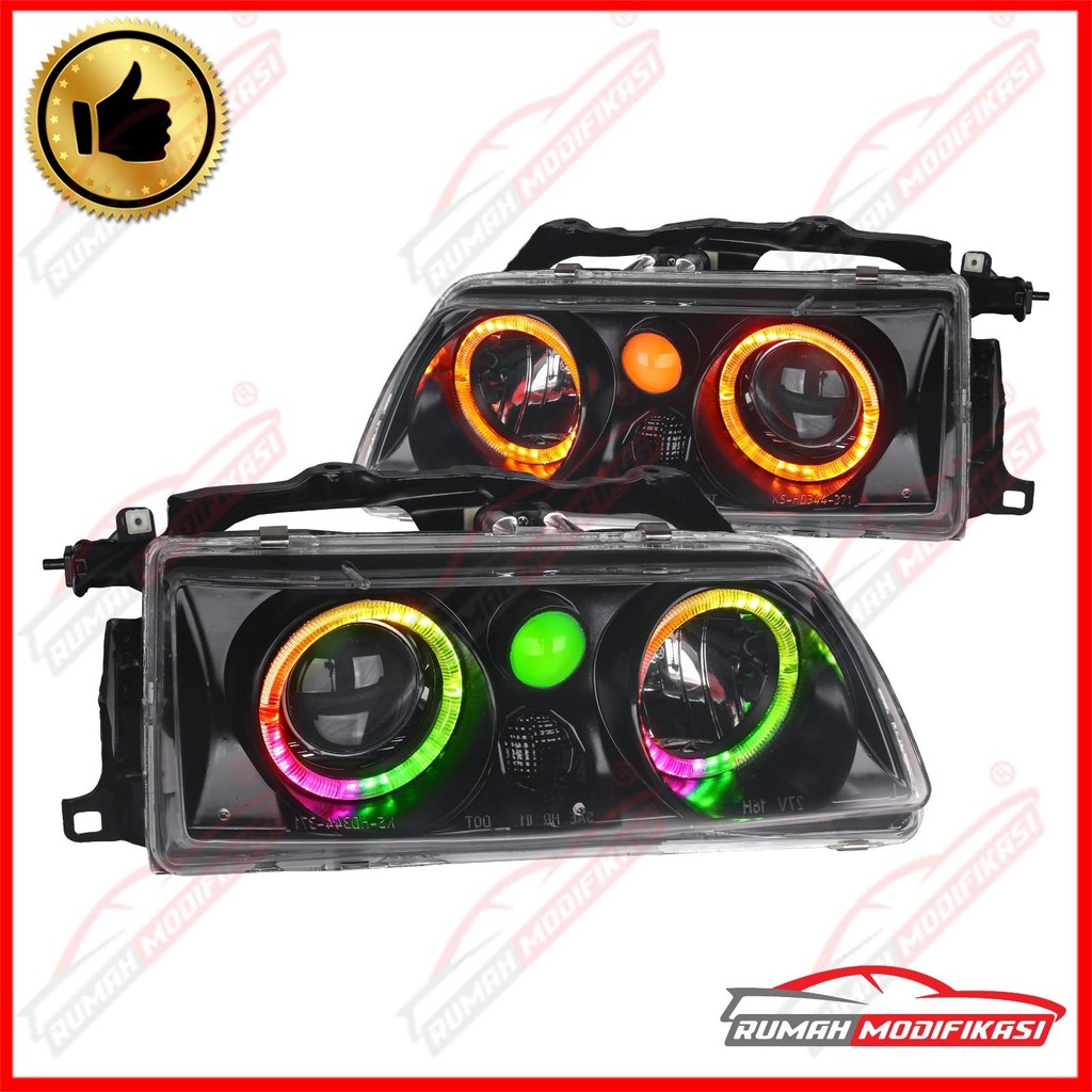 Headlamp Honda Civic Nouva 1988-1989 - Black Housing - RGB