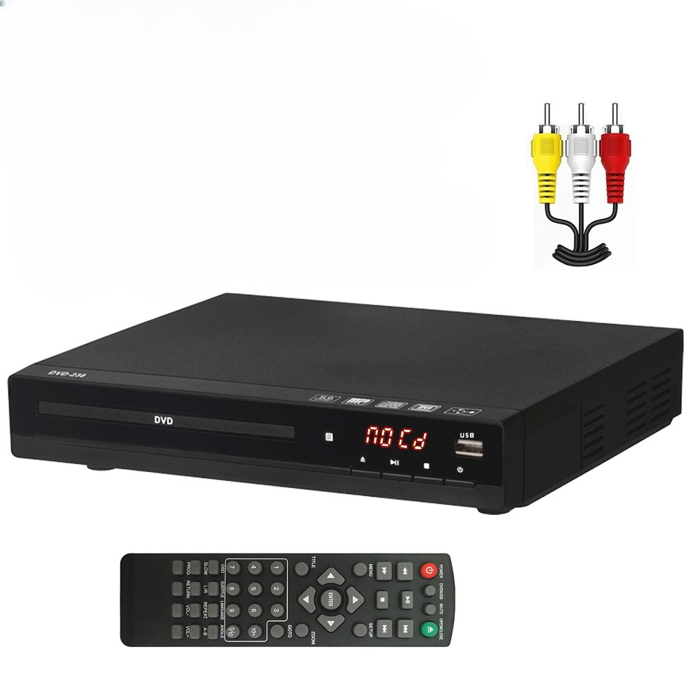 Woopker DVD Player DVD-238 HD Multimedia Digital DVD/CD/MP3/MP4//VCD Player supports HDMI and RCA ca