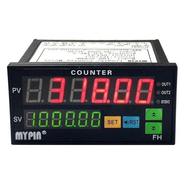LT68 - MYPIN FH8-6CRNB AC 220V Digital Counter Controller 6 digit Batch Control Batching Output Rela