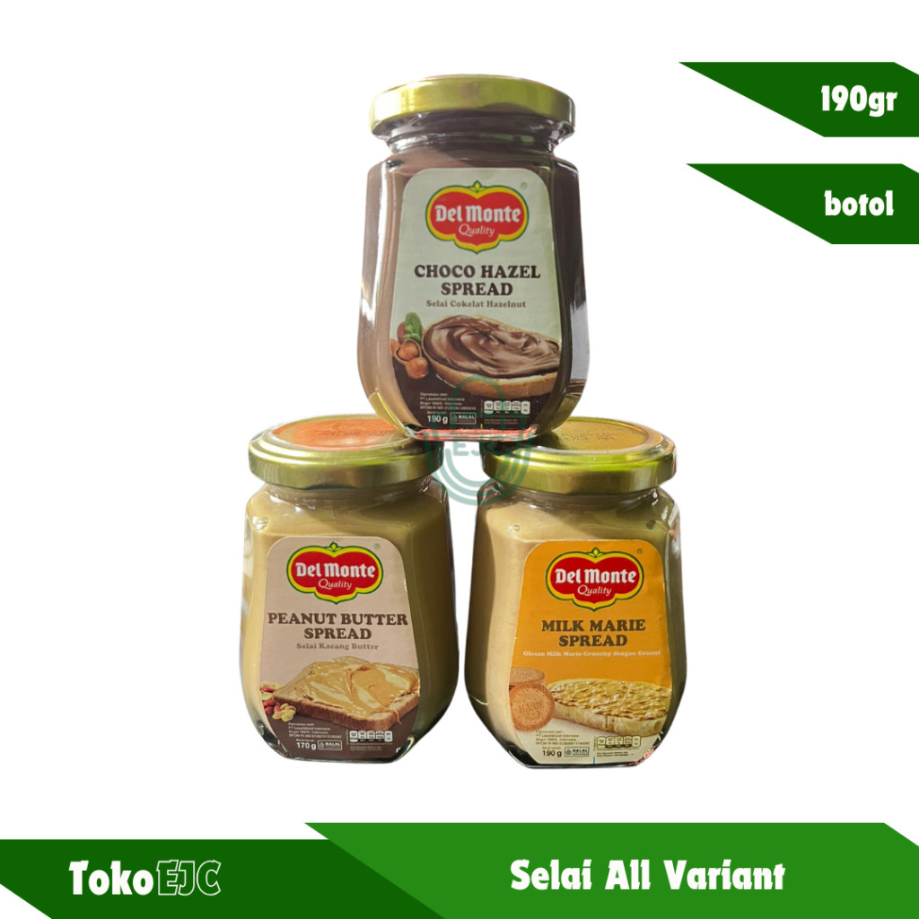 

Delmonte selai all variant choco hazzel/peanut butter/milk marie 190gr