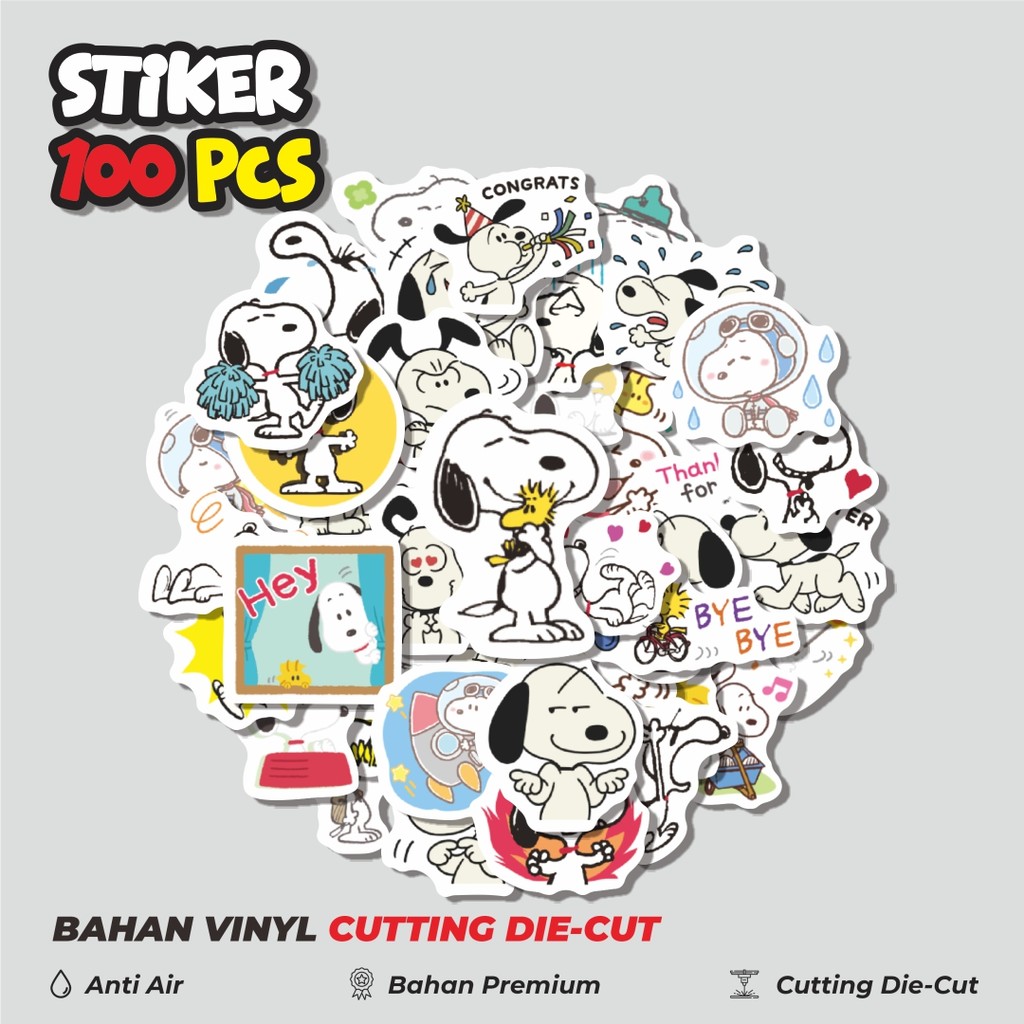 

Terbaru! 50 pcs Stiker Kartun Snoopy V40 Dekorasi Lucu Kreatif untuk Notebook, Skateboard, HP