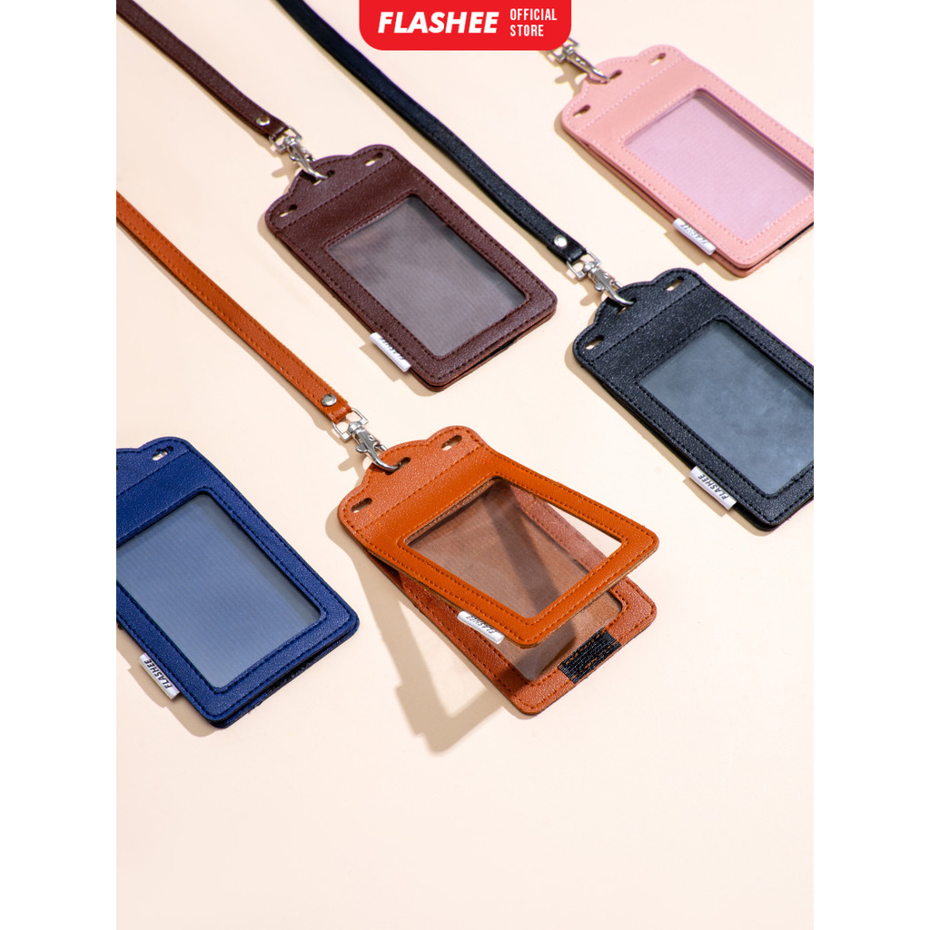 

MVP ID Card Holder Name Tag Card Bowie Gantungan Lanyard Kulit Berkualitas