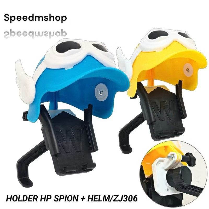 HOLDER HP MOTOR TOPI HELM HOLDER HP DI STANG MOTOR LUCU TOPI