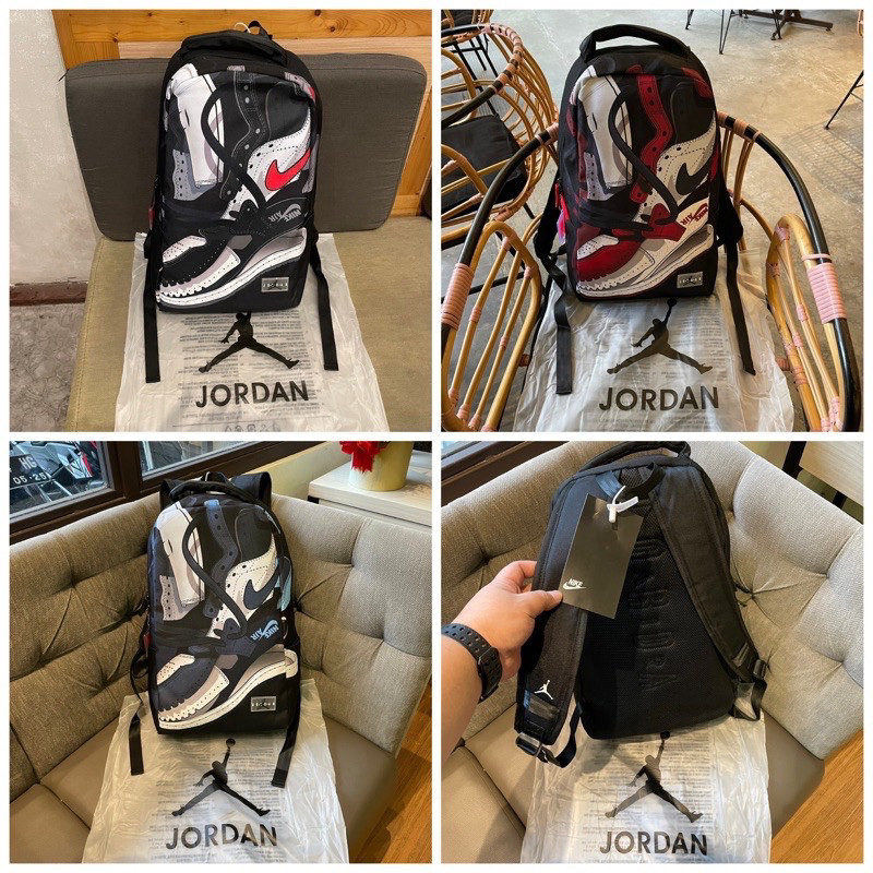 RANSEL JORDAN GRAFITI SNEAKERS GRAVITY CANVAS / BACKPACK BAGPACK JORDAN GRAFITI SNEAKERS GRAVITY / T
