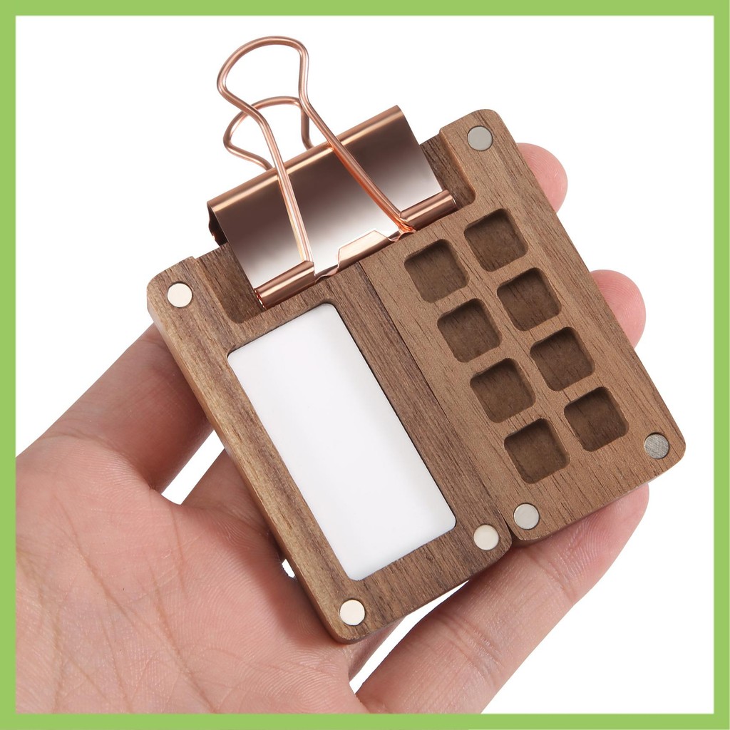 

8 Grid Portable Sketchbook Palette, Mini Travel Paint Tray Box With A Clip (Without Paint)