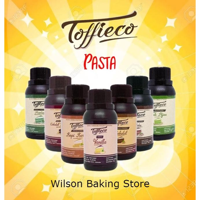 

Toffieco Pasta Perisa Stroberi Black Forest Zero Bakar Mocca Mangga - Susu Krim