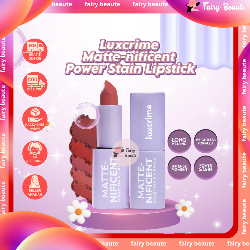 Luxcrime Matte-nificent Power Stain Lipstick BPOM Lipstik