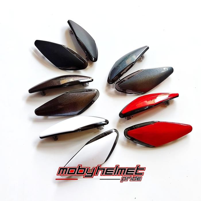 Ventilasi Depan KYT DJ Maru - Original Part - Top Vent - Abu-abu