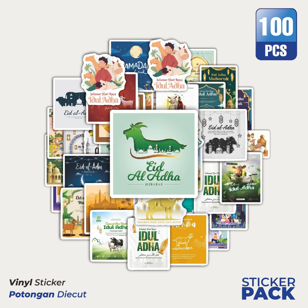 

Stiker Vinyl Stiker Tema Idul Adha V3 Waterproof Aesthetic- Untuk Laptop, Motor, dan Helm - Paper Stationery Pack