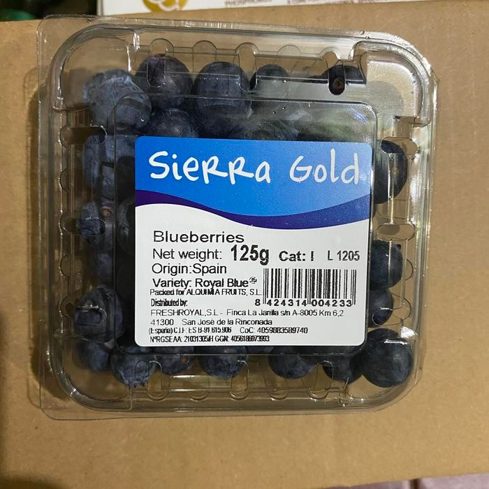 

Blueberry original spain/ Buah blueberry import spain 125g