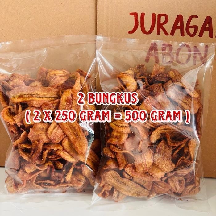 

SALE Keripik Sale Pisang Kering Khas Cilacap Kemasan 250 Gram 500 Gram 1 Kg Cemilan Buah Kering Enak Renyah Manis Kripik Camilan Crispy Snack - 2 BUNGKUS (500 Gr)TERLARIS