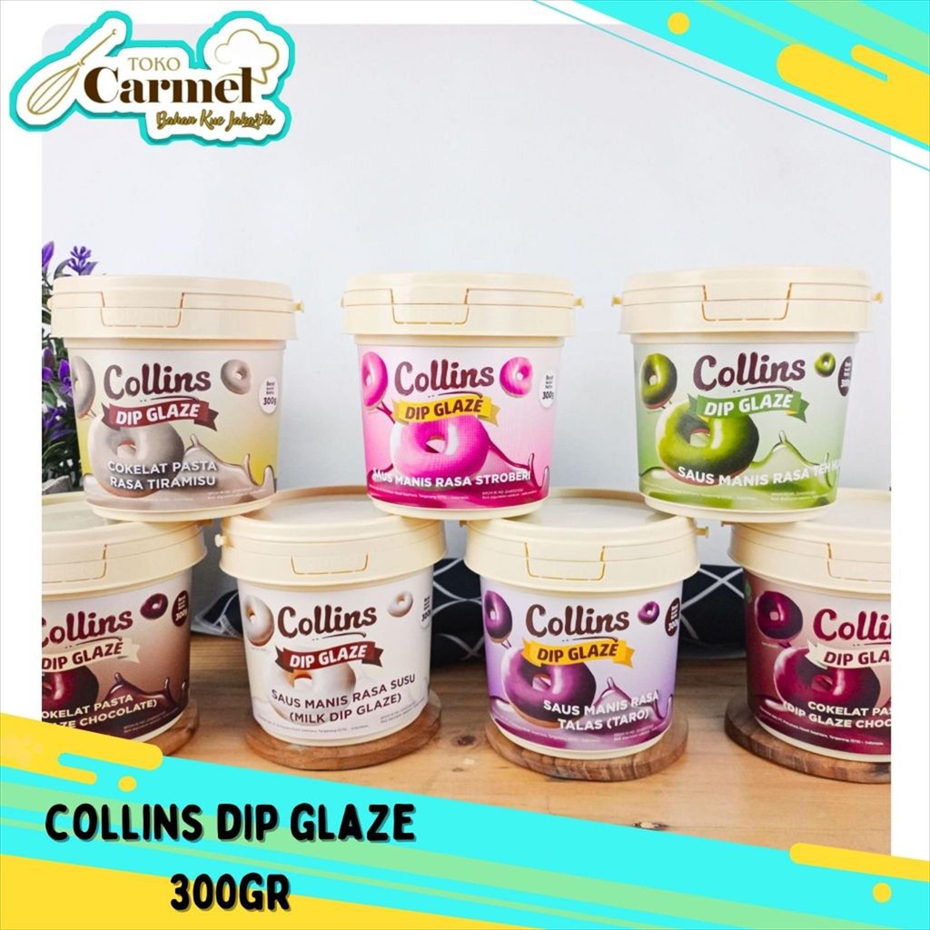 

Collins Dip Glaze 300gr - Topping Dipping Glaze Aneka Rasa Chocolate Coklat Strawberry Tiramisu Green Tea
