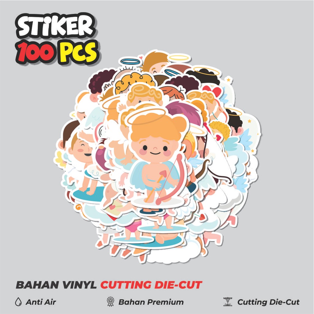

Terbaru! 50 pcs Stiker Cupid [Dewa Asmara] Dekorasi Lucu Kreatif untuk Notebook, Skateboard, HP