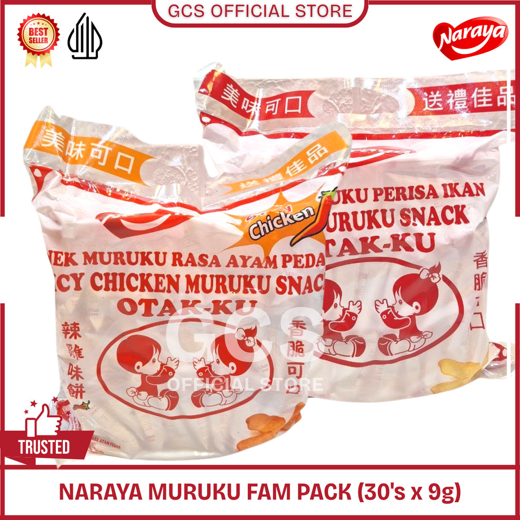 

Naraya Muruku Otak-Ku Otakku Maruku Fish / Snack Otak-Otak / Snek Ikan Kemasan 1 Pack Isi 30pcs x 9g