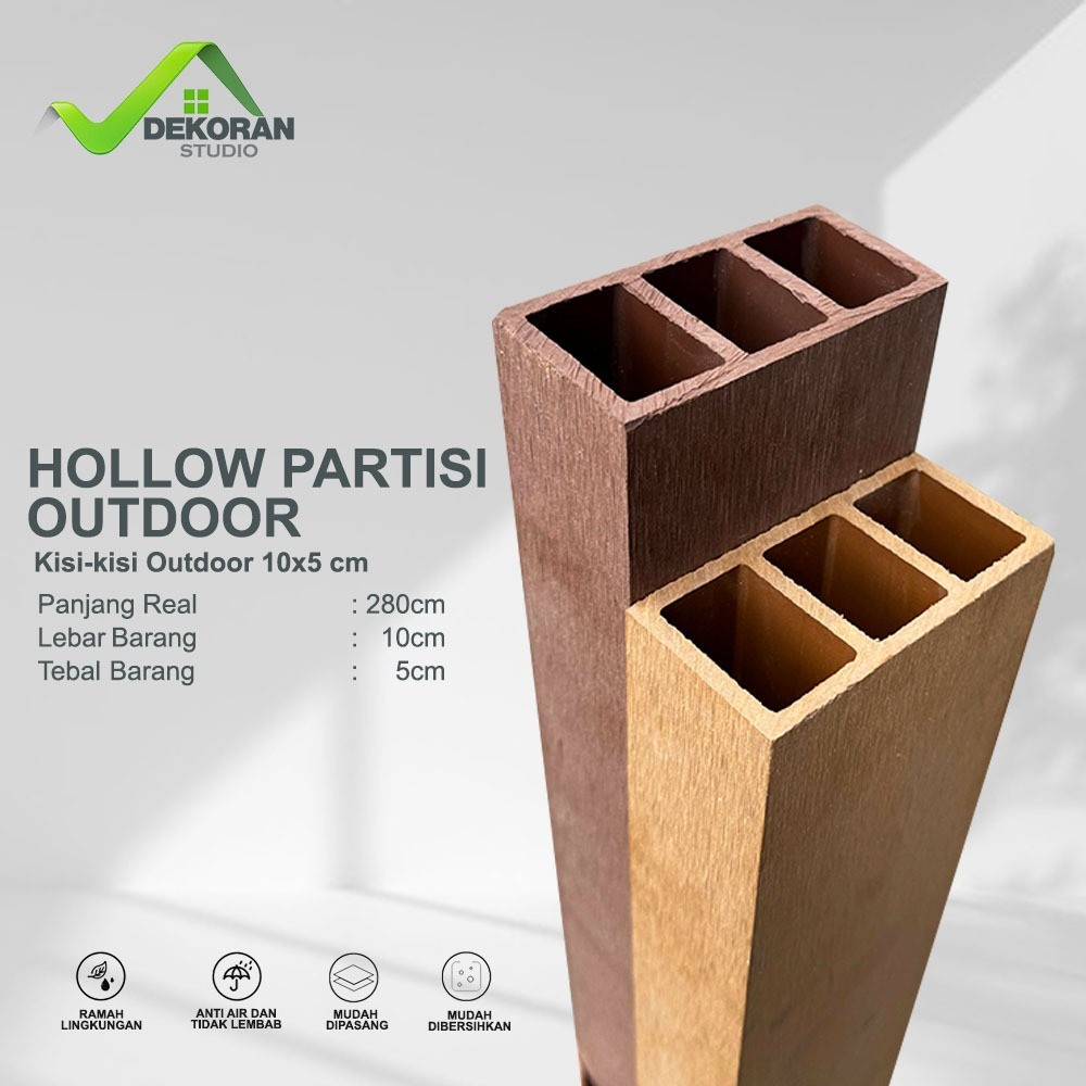 ZENITSTORE Dekoran Studio - Hollow Outdoor Kisi Kisi Pagar wpc kotak Partisi pembatasan dinding 10x5