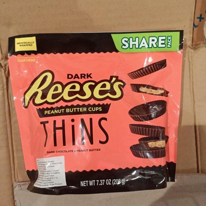

REESE'S PEANUT BUTTER CUPS THINS DARK CHOCOLATE 208GR