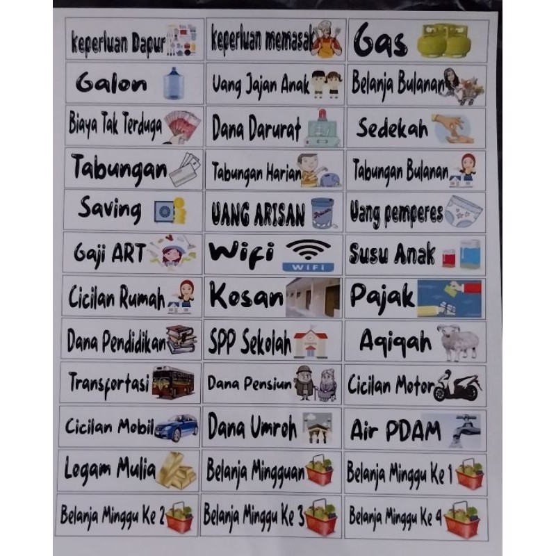 

Stiker Budget Perlembar Berwarna 36 Tulisan