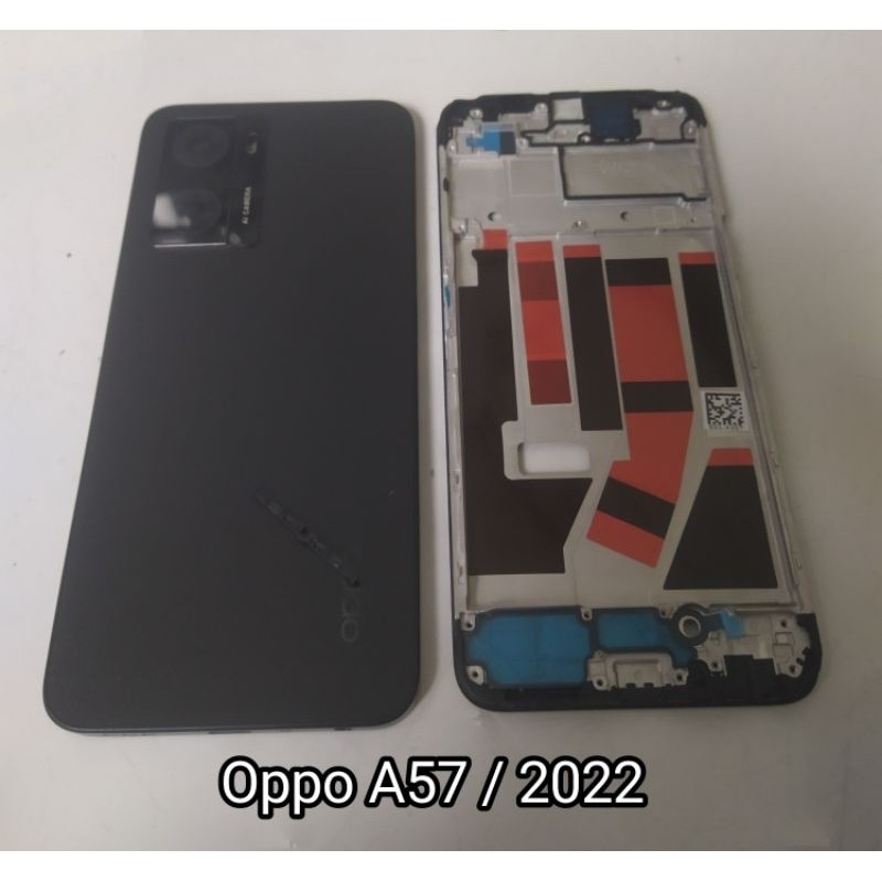Cessing Hausing Fullset Frame Lcd Opo A57 / 4G 2022 Backdoor + Bazzel + Frame + Reng kaca kamera
