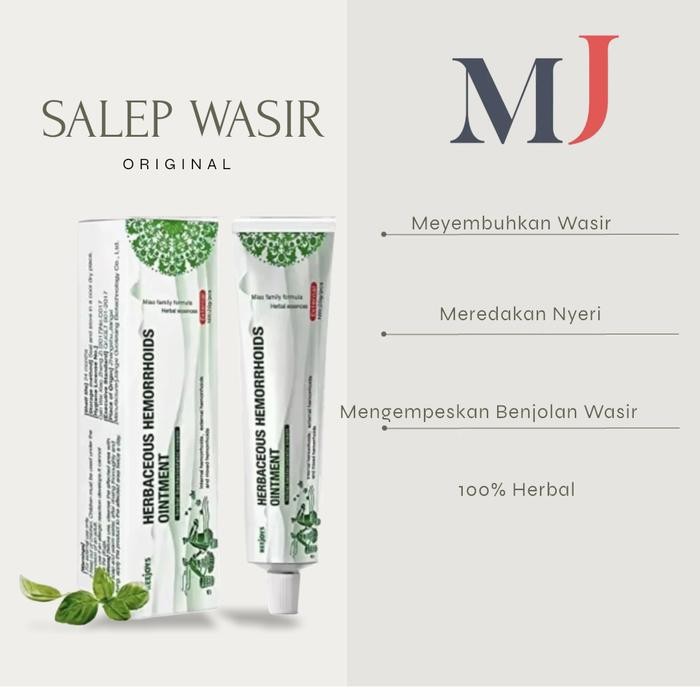 PROMO  Obat Wasir Salep Ambeien Herbal BAB Berdarah Herbaceous Hemorrhoids Ointment Menyembuhkan
