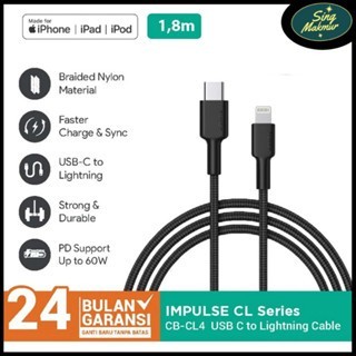NEW Aukey Kabel Data Charger USB C TO LIGHTING for iphone original garansi 2 tahun
