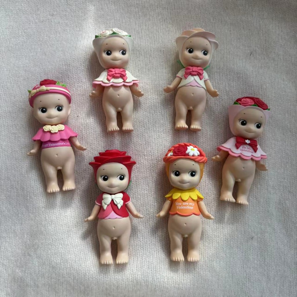 Sonny Angel Mini Figure 2018 Valentine's Day  Series No box No bag  Blind Box Single Rose Bouquet Bo