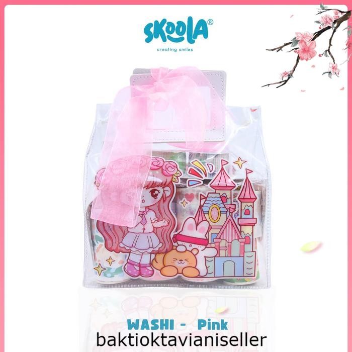 

Skoola Stationery Sticker Set Notebook Jurnal Washi Paper Tape Finger Tap Stiker Anak Perempuan Kado Ulang Tahun Christmas Hampers - Washi - WASHI PINK