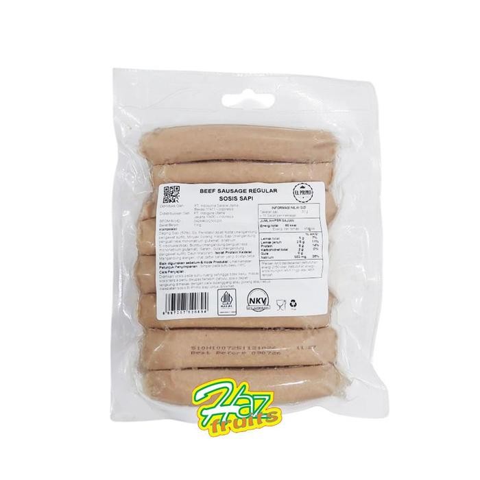 

El Primo Beef Sausage Regular 1 Kg - Sosis Sapi Regular