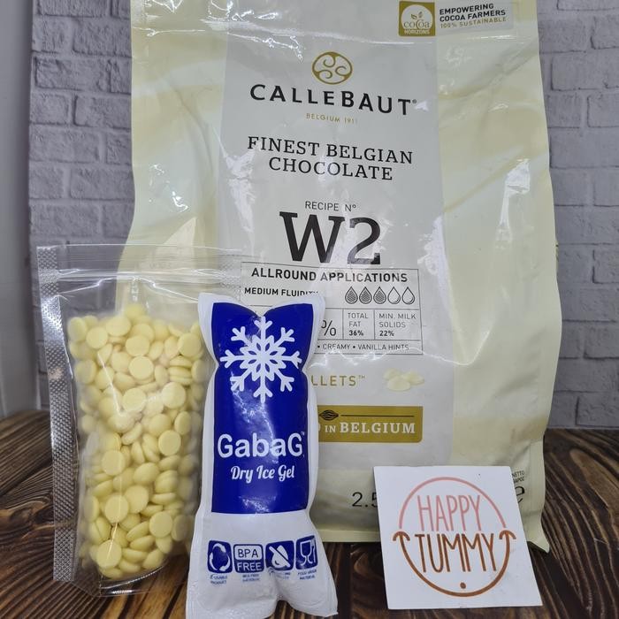 

callebaut white chocolate couverture W2 28 repack - 250 gram