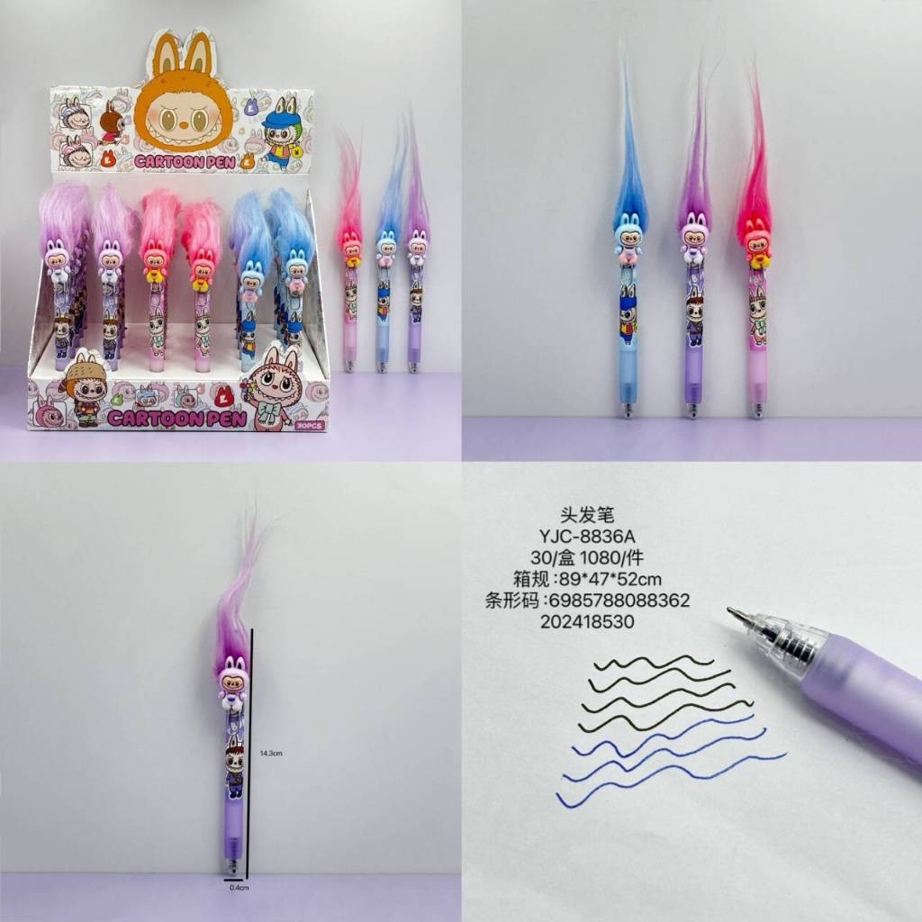 

{Labubu} Pen Gel Akrilik Lucu Imut Menarik Bahan Premium Karakter Labubu Cartoon by Kakabicam