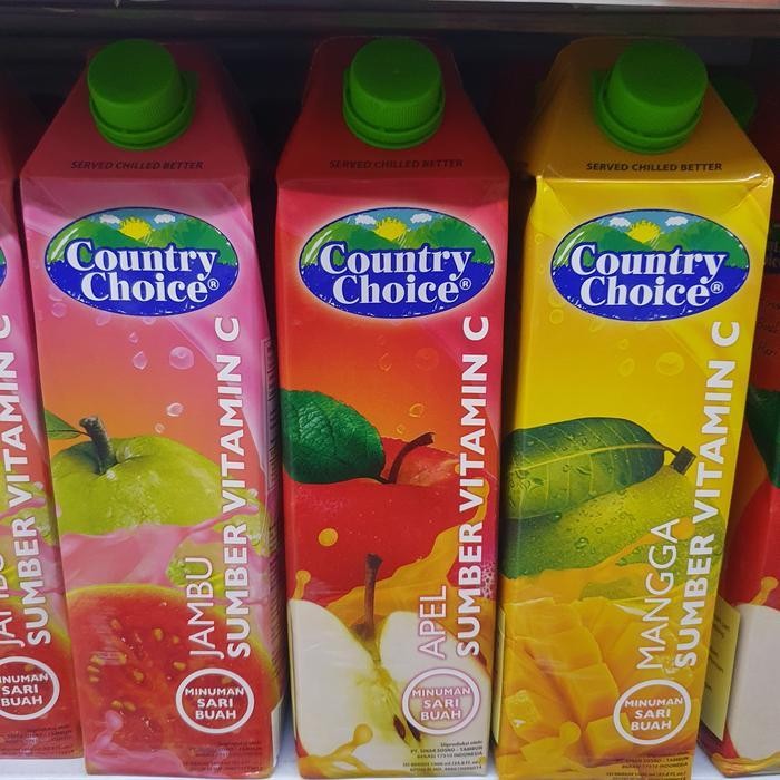 

Country Choice Minuman Sari Buah Jus Varian JAMBU / MANGGA / APEL / JERUK 1L