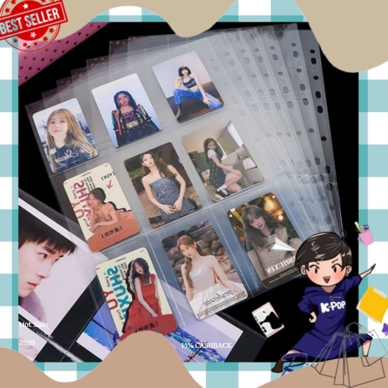 

NEW PRODUK (5 lembar) A4 Sleeve KPOP 1P/2P/3P/4P/6P/8P/9P/10P Photocard Postcard All Universal Size RIBBON