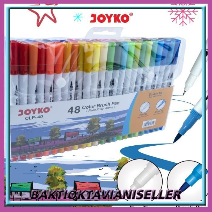 

Color Brush Pen Pena Kuas Warna Joyko CLP-40 48 Warna Color - CLP-40
