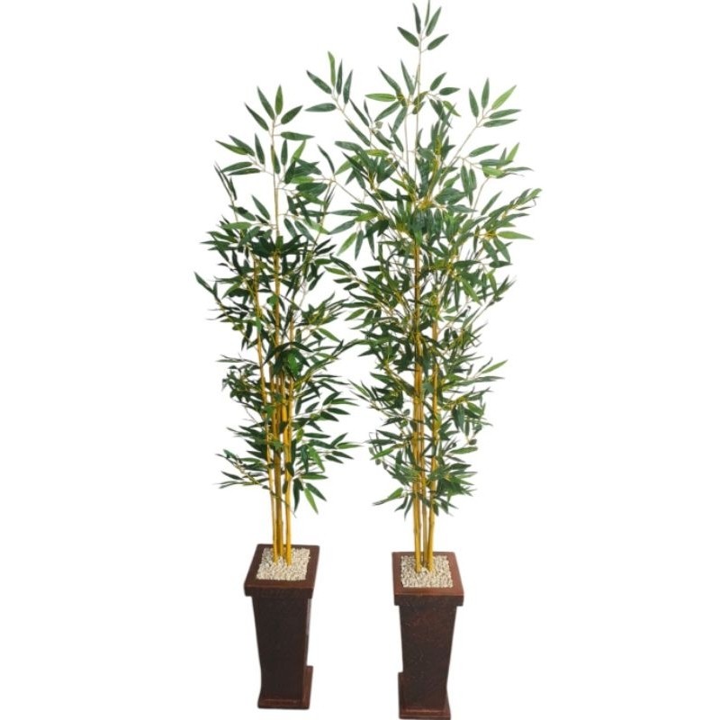 [ daun set pot ] pohon bambu artificial tinggi 190 cm ekstra jumbo daun lebat aesthetic / pohon bamb