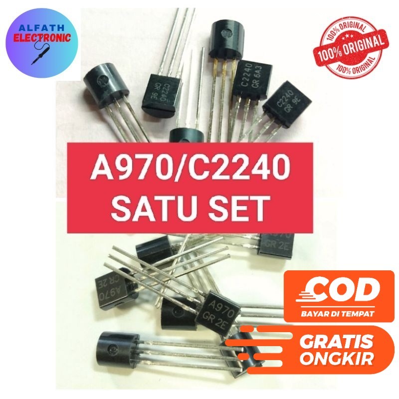 10 SET IC TRANSISTOR A970 C2240 A 970 C 2240 ORIGINAL KUALITAS BAGUS
