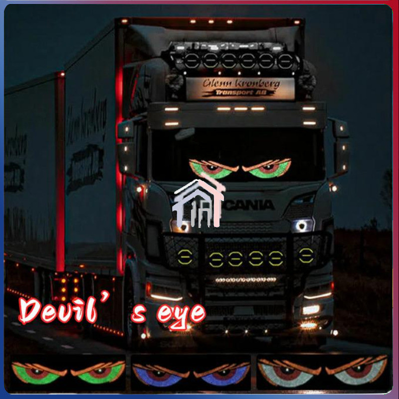 【COD】 Devil Eyes Lampu Led Animasi Mata USB 5V 11 Mode Nyala Kedip Lampu Animasi Hiasan Mobil Bis Tr