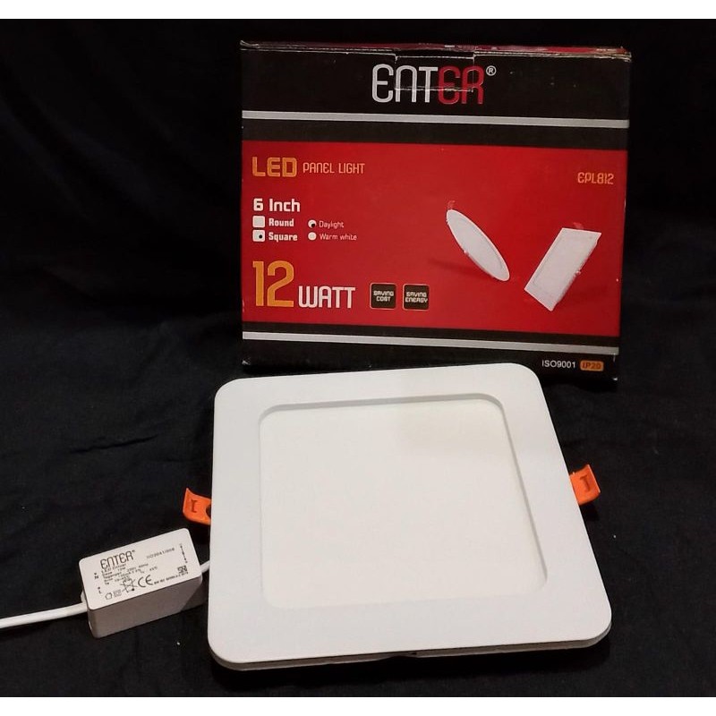 Obral Downlight LED Panel 12 WATT IB KOTAK PUTIH ENTER Downlight 6 Inch 12 Watt