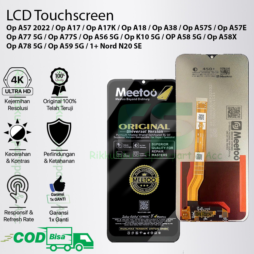 LCD Touchscreen Oppo A57 (2022) / A56S (5G) / A58 / A58X / A78 (5G) Original 100% Fullset